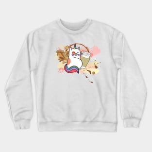 Caticorn and Coffee Crewneck Sweatshirt